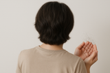 man with hair shedding