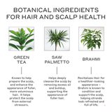 ingredient overview including green tea  saw palmetto and brahmi
