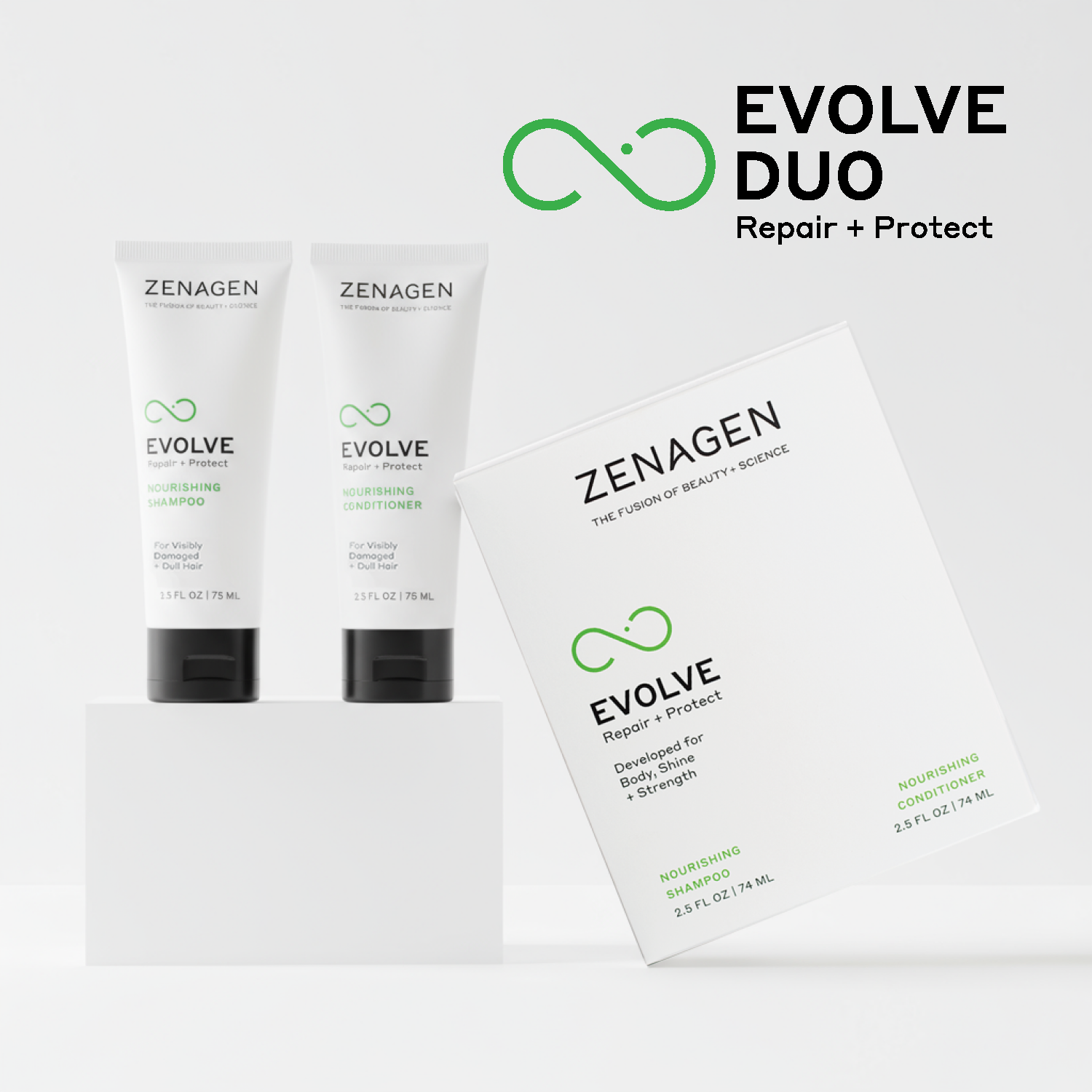 evolve repair duo kit for hair body shine and strength