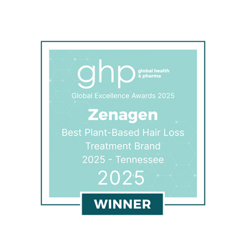 GHP award for Zenagen for best plant-based hair loss treatment brand