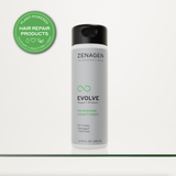 Evolve nourishing conditioner bottle on white background with green badge