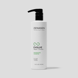 Zenagen Evolve Nourishing Shampoo 16 oz professional pump bottle, repair and protect formula for visibly damaged and dull hair that helps restore softness, strength, and healthy-looking shine.