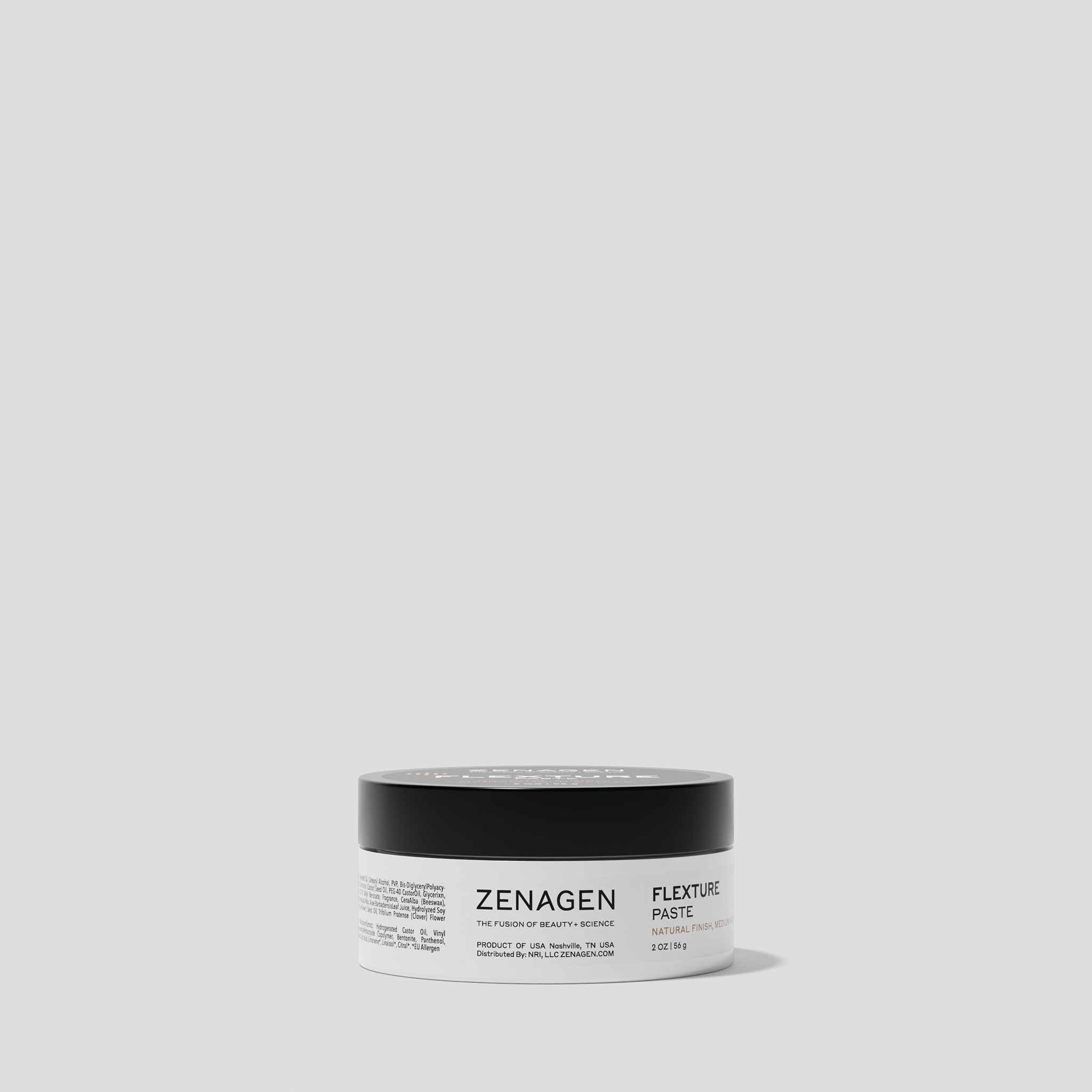 Zenagen Flexture Paste natural finish hair styling paste providing flexible hold, texture, and definition for modern hairstyles.