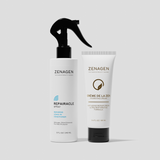 Zenagen Hydration Set with Repairacle leave-in conditioner spray and Crème De La Zen hydrating hair repair cream for deep moisture and shine.