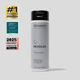 Zenagen Revolve Conditioner 6.75 oz bottle for fine and visibly thinning hair, salon-quality conditioner that helps improve softness, shine, and the appearance of thicker-looking hair.