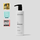 Zenagen Revolve Men’s Shampoo 16 oz professional pump bottle for fine and visibly thinning hair, award-winning salon formula that cleanses the scalp and supports thicker, fuller-looking hair.