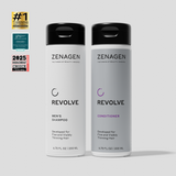 Zenagen Revolve Men's Shampoo and Conditioner Duo, 6.75 fl oz, scalp care system for fine and visibly thinning hair, designed to promote thicker, fuller-looking hair.