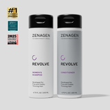 Zenagen Revolve Women's Shampoo and Conditioner Duo, 6.75 fl oz, nutraceutical-inspired scalp care system for fine and thinning hair, supporting healthy-looking, thicker, fuller hair.