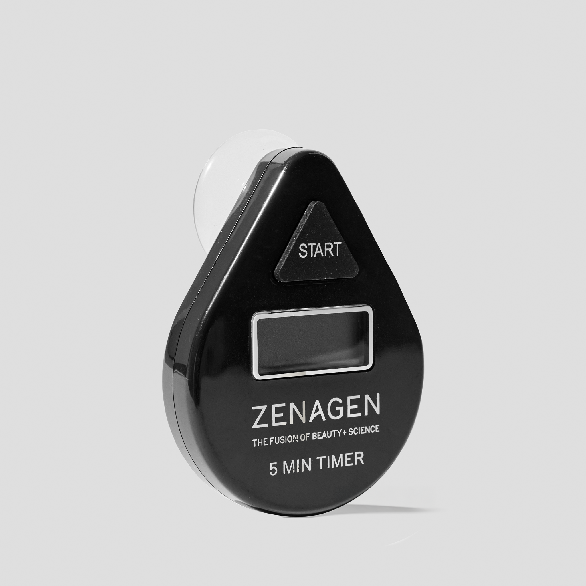 Zenagen 5-minute shower timer with suction cup mount designed to help track optimal shampoo treatment time.