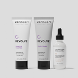 Zenagen Revolve Women’s Shampoo, Conditioner and Hair Serum densifying set for fine and visibly thinning hair, complete scalp care routine for fuller-looking hair