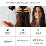 How to use Zenagen Densifying Hair Serum: apply directly to the scalp, massage into hair and scalp, and leave in without rinsing.