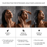 How to use Zenagen Evolve Nourishing Shampoo—wet hair and scalp, massage shampoo into hair for 5 minutes, then rinse thoroughly.