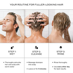 How to use Zenagen Revolve Men's Shampoo for thinning hair—wet hair and scalp, massage shampoo into scalp for 5 minutes, then rinse thoroughly.