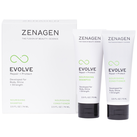 Evolve Repair Travel Kit with nourishing shampoo and nourishing conditioner by Zenagen image